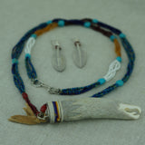 Turquoise Coral Antler Bead Beaded