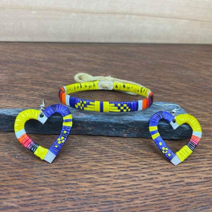 Red Cloud Quillwork - Traditional Bracelet & Earring Sets - Six Colors!