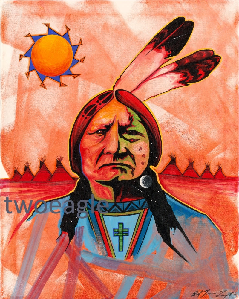 Sitting Bull with Cross