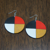 Parfleche Circle Earrings ~ Three Styles