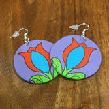 Parfleche Floral Earrings ~ 3 Colors