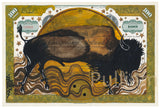 (Fine Art Print) Watercolor on Antique Stock Certificate ~ Dancing on the Wind