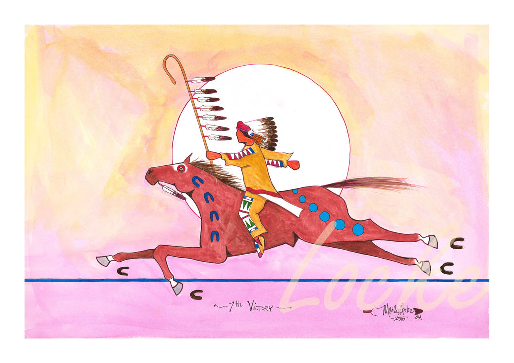 (Fine Art Print) Acrylic on Watercolor Paper - 7th Victory