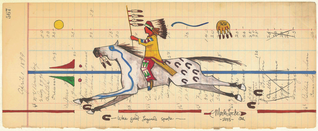 Fine Art Print - Antique Ledger #567 - When Great Legends Spoke