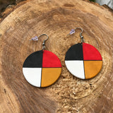 Parfleche Circle Earrings ~ Three Styles