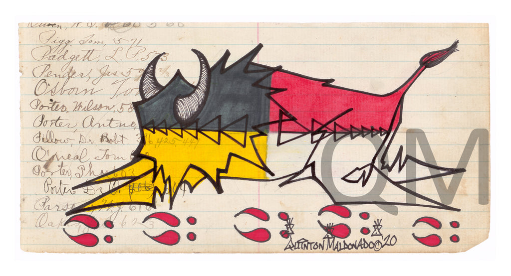 (Fine Art Print) Ledger Art - Medicine Buffalo