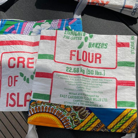 Caribbean Flour & Feed Sack Shopping Bags
