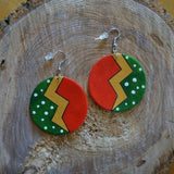 Parfleche Circle Earrings ~ Three Styles