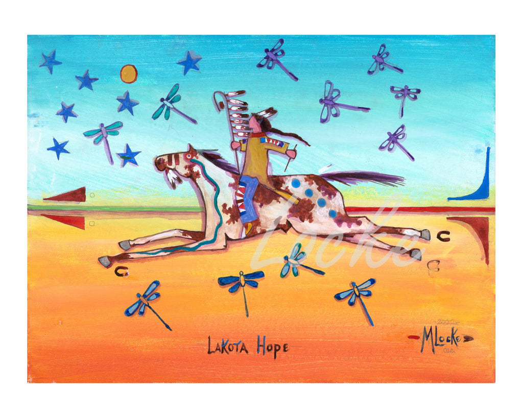 (Fine Art Print) Acrylic on Canvas Panel - Lakota Hope