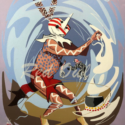 (Fine Art Print) Acrylic on Canvas - Kettle Dancer