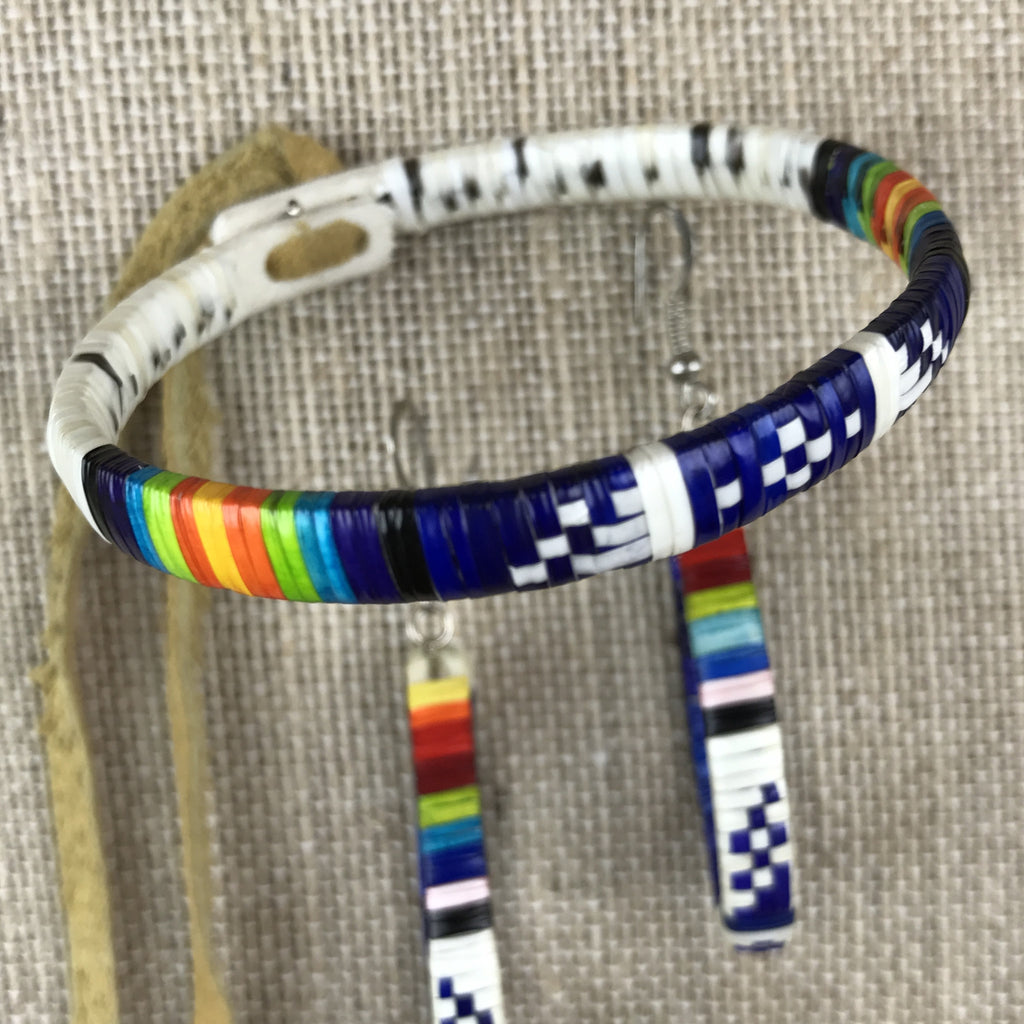 Red Cloud Quillwork - Natural and Navy Collection