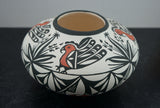 Acoma Parrot Motif Vessel
