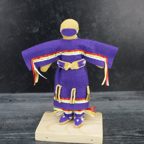 Traditional Buckskin Doll - Jingle Dancer Purple