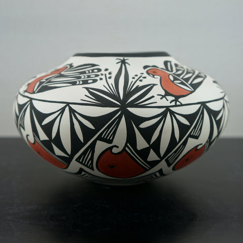 Acoma Parrot Motif Vessel