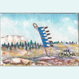 Original Acrylic on Canvas Miniature - 1 Left