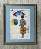(Fine Art Print) Antique Ledger ~ Morning Star Woman