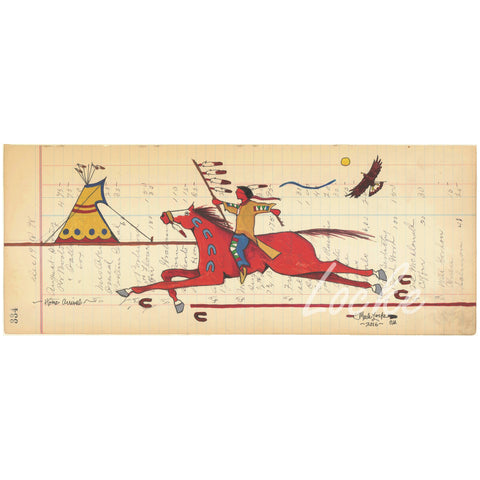 (Fine Art Print) Antique Ledger #334 ~ Home Arrival