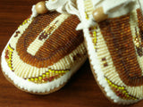 Fully Beaded Leather Moccasins - Women's Sizes
