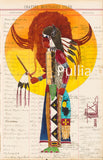 (Fine Art Print) Antique Ledger ~ A Prayer for the Buffalo Nation