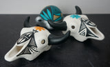 Painted Ceramic Buffalo Skulls - Two Colors!