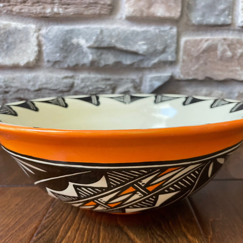 Hand Painted & Glazed Ceramic Bowl