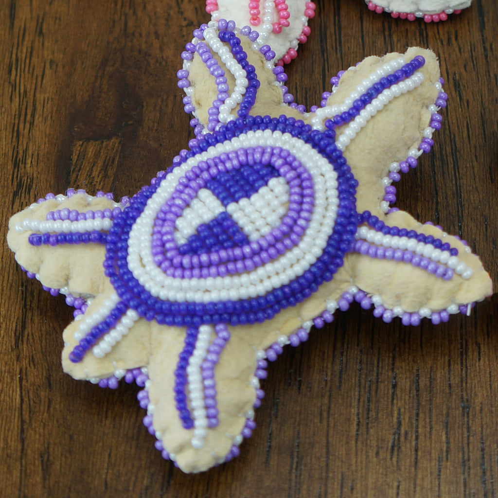 Beaded Turtle Amulet - Pinks & Purples