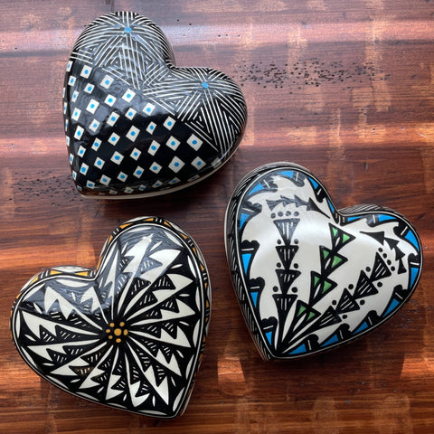Ceramic Heart-Shaped Keepsake Boxes