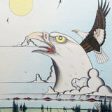 Native American Imagery Eagle Buffalo Landscape Hills