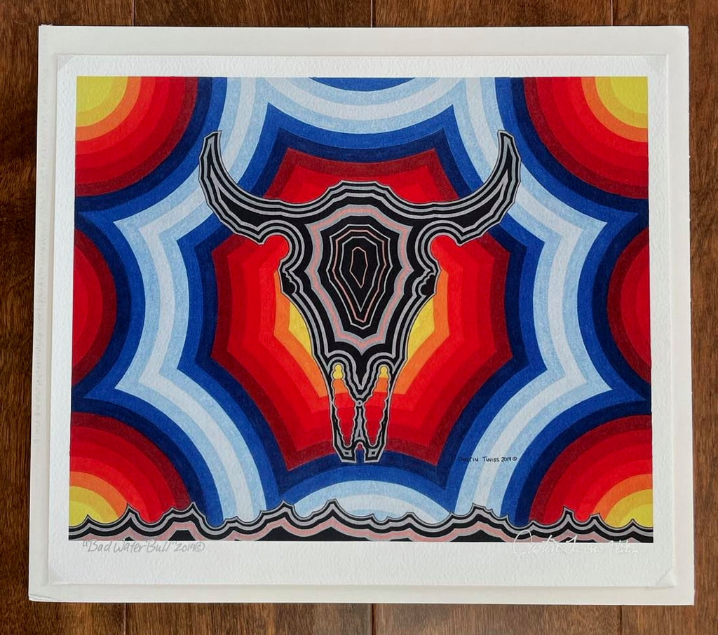 Giclée Prints & Notecards - Bad Water Bull