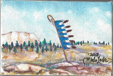 Original Acrylic on Canvas Miniature - 1 Left