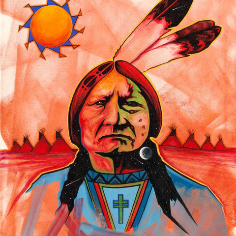 Sitting Bull with Cross