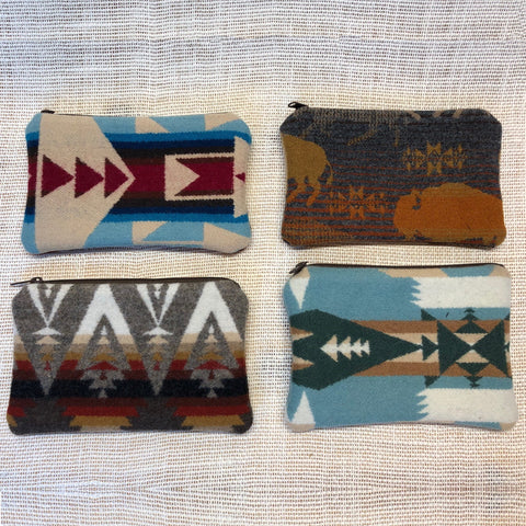 Pendleton Wool Zipper Pouch 7x4"