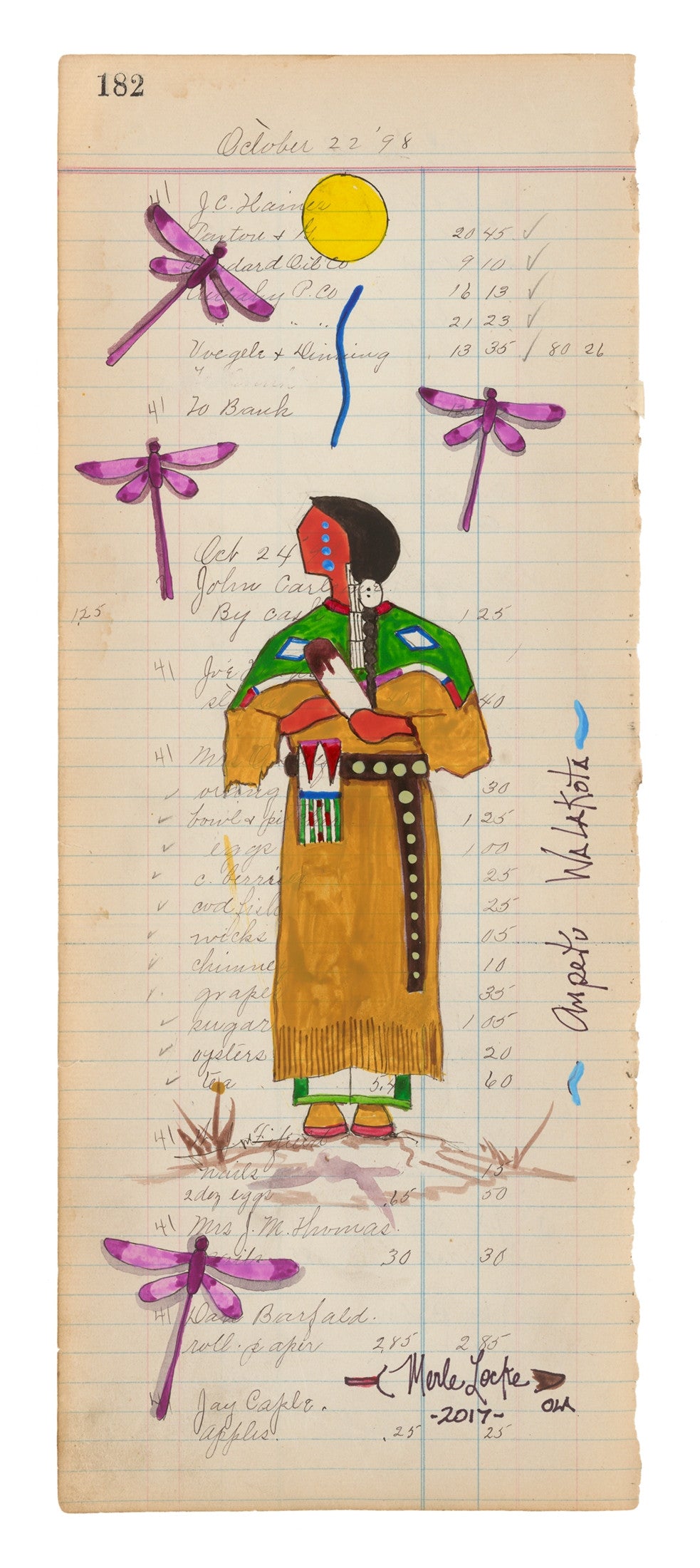 Fine Art Print - Antique Ledger #182 - Ampetu Walakota – Seven