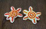 Beaded Turtle Amulet - Reds