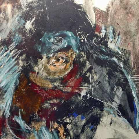 Monotype ~ Split Faces (Crow/Buffalo)