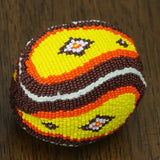 Beaded Leather & Canvas Balls