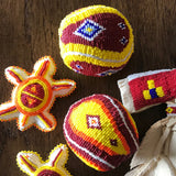 Beaded Leather & Canvas Balls