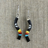 Red Cloud Quillwork Earrings - Black Collection