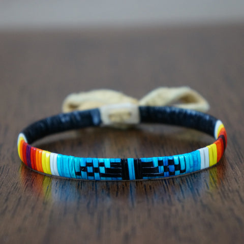 Red Cloud Quillwork - Traditional Bracelet - Black