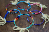 Red Cloud Quillwork - Traditional Bracelet - Blue