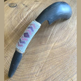 Beaded Buffalo Horn Spoon