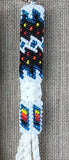 Beaded Leather Keychain