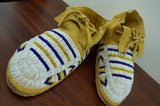 Beaded Leather Moccasins - Men's Sizes