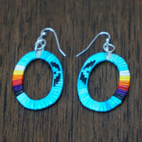 Red Cloud Quillwork Earrings - Only Cobalt Left!