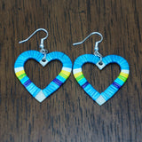 Red Cloud Quillwork Earrings - 70s Dream Hearts