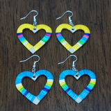 Red Cloud Quillwork Earrings - 70s Dream Hearts
