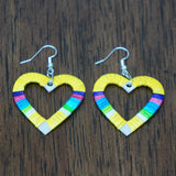 Red Cloud Quillwork Earrings - 70s Dream Hearts