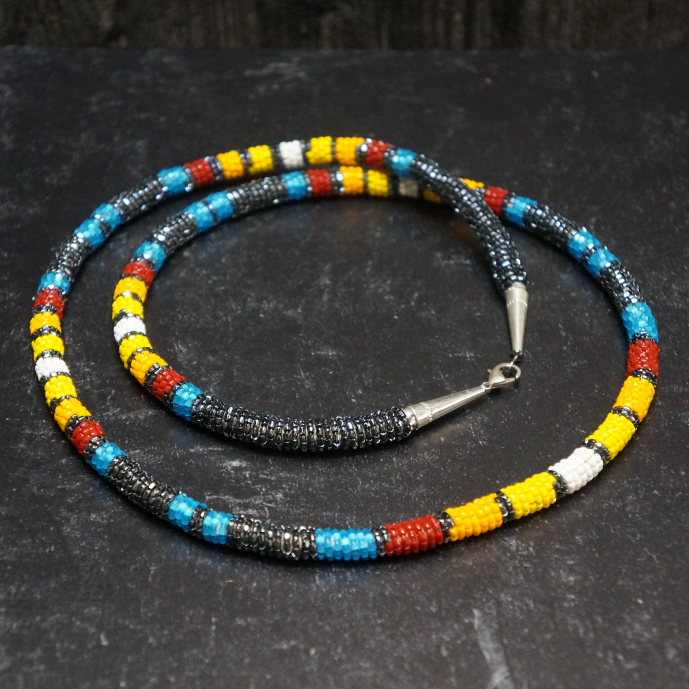 Men's African Bead Chokerkrobo Glass Bead Necklace W/ Sun Baule From Ghana  Unisex Cloth&cord - Etsy