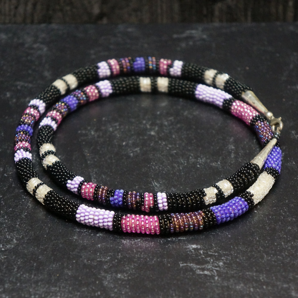 Peyote Stitch Necklace ~ Purple