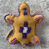 Beaded Turtle Amulet - Pinks & Purples